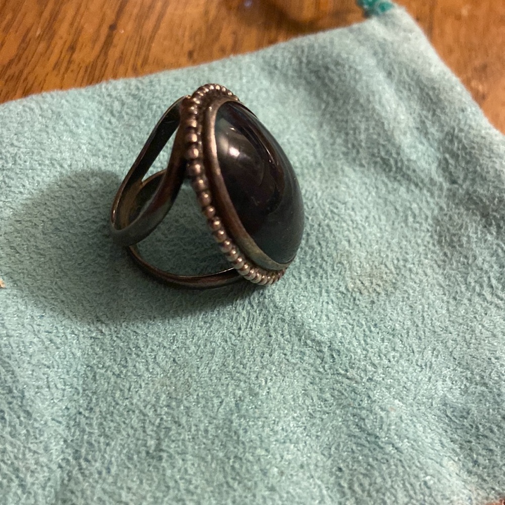 Statement Ring! Eyecatching Nephrite Or Black/Gre… - image 5